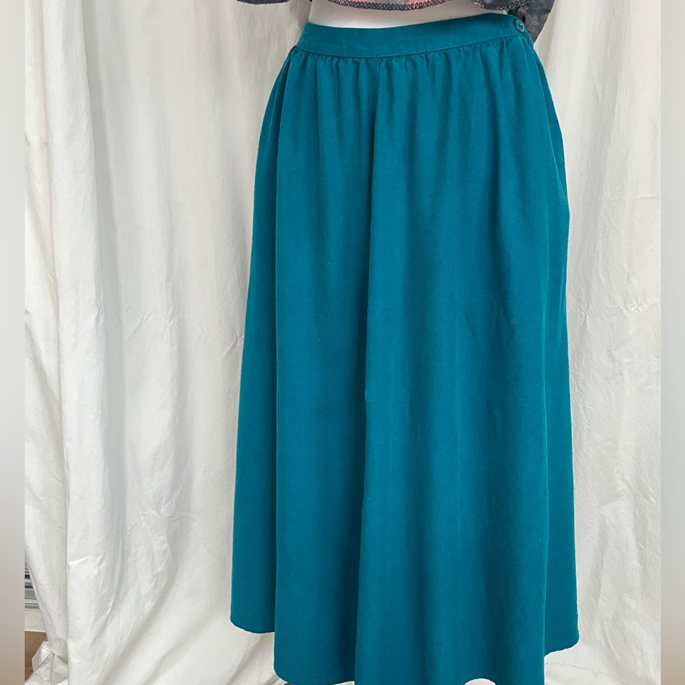 70s Raw Silk Skirt M